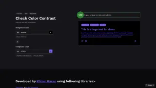 check color contrast homepage