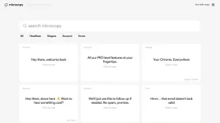 homepage of microcopy