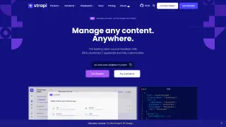 Strapi Homepage