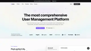 Homepage of Clerk Authentication