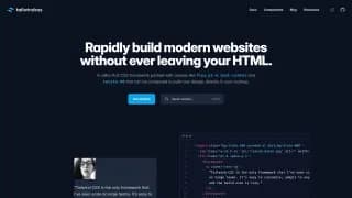 Homepage of Tailwind CSS