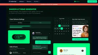 Shadcn Theme Generator Homepage